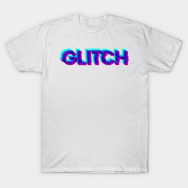 Glitch Schrift T-Shirt by NEWdraft FABRICS